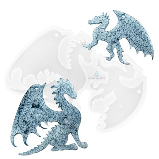 Силиконовый молд - Два дракона, 22x14см, 1 молд Силиконовый молд - Два дракона, 22x14см, 1 молд