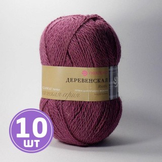 Пряжа Пехорка Деревенская (191), ежевика, 10 шт. по 100 г Пряжа Пехорка Деревенская (191), ежевика, 10 шт. по 100 г