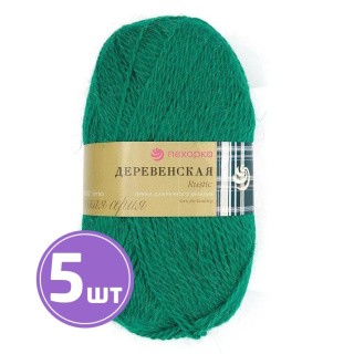 Пряжа Пехорка Деревенская (573), темно-изумрудный, 5 шт. по 100 г Пряжа Пехорка Деревенская (573), темно-изумрудный, 5 шт. по 100 г