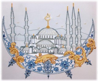 Набор для вышивания хрустальными бусинами «Голубая мечеть»