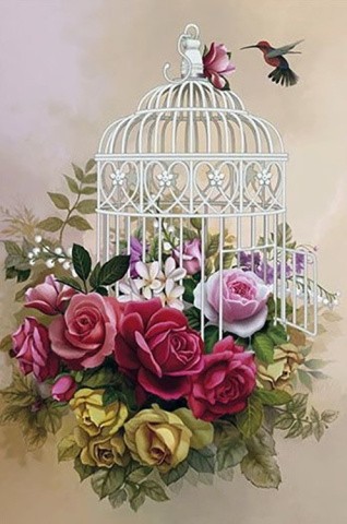 Набор для вышивания «Розы и колибри»