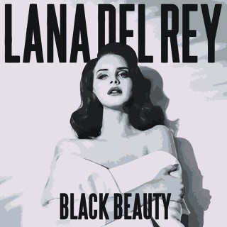Картина по номерам «Lana Del Rey Лана Дель Рей: обложка чб»