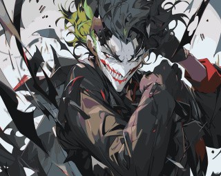Картина по номерам «Джокер Joker: В стиле аниме»