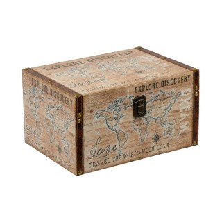Декоративная шкатулка-сундучок «Карта мира» Декоративная шкатулка-сундучок «Карта мира»