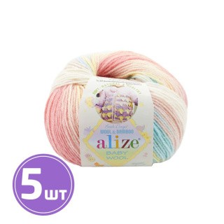 Пряжа ALIZE Baby wool batik design (3045), мультиколор, 5 шт. по 50 г