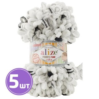 Пряжа ALIZE Puffy Fine color (7646), мультиколор, 5 шт. по 100 г Пряжа ALIZE Puffy Fine color (7646), мультиколор, 5 шт. по 100 г
