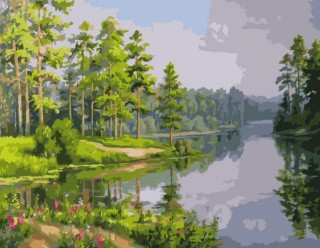 Картина по номерам «Лес и лето» Картина по номерам «Лес и лето»