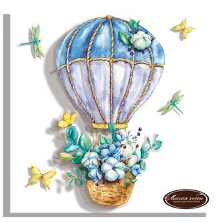 Папертоль «Воздушный шар с голубым»
