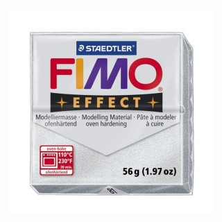Полимерная глина FIMO Effect, цвет: серебряный металлик, 57 г