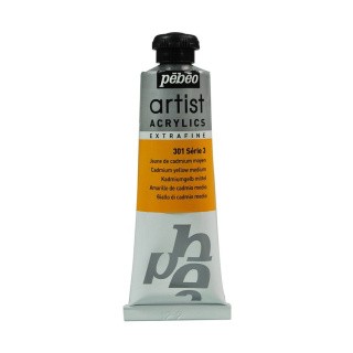 Краска акриловая Pebeo Artist Acrylics extra fine №3 (Кадмий желтый средний), 37 мл