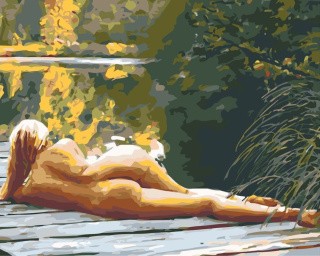 Картина по номерам «Обнажённая» Картина по номерам «Обнажённая»