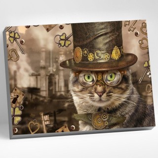 Картина по номерам «Кот в шляпе»