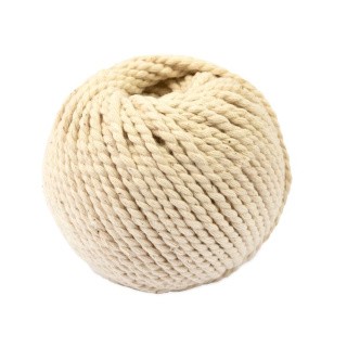 Нитки 100% хлопок, 1 шт., 2,5 мм, 33 я, 30 м, цвет: натуральный, Россия