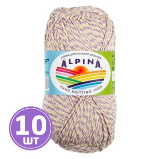 Пряжа Alpina LOLLIPOP (08), бежевый-желтый-розовый-сиреневый, 10 шт. по 50 г