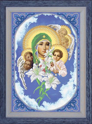 Рисунок на ткани «Богородица Благовещение»