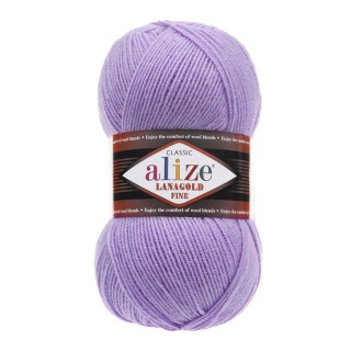 Пряжа ALIZE LanaGold Fine (Ализе Лана голд файн) (166), светло-сиреневый, 5 шт. по 100 г Пряжа ALIZE LanaGold Fine (Ализе Лана голд файн) (166), светло-сиреневый, 5 шт. по 100 г