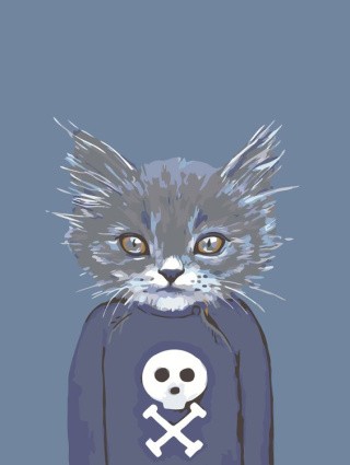 Картина по номерам «Свитер с черепами» Картина по номерам «Свитер с черепами»