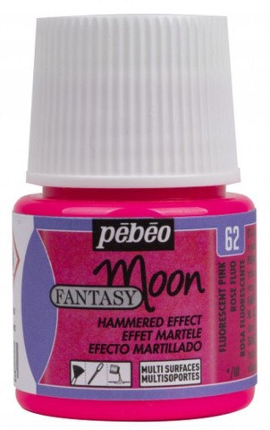Краска Fantasy Moon с фактурным эффектом PEBEO, цвет: флуоресцентный розовый, 45 мл