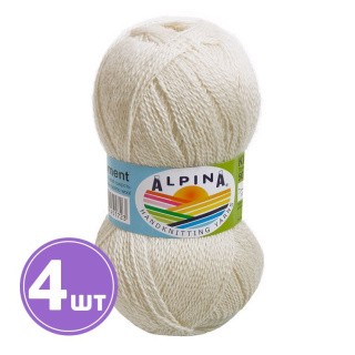 Пряжа Alpina KLEMENT (01), белый (натуральный), 4 шт. по 50 г Пряжа Alpina KLEMENT (01), белый (натуральный), 4 шт. по 50 г