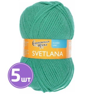 Пряжа Семеновская Svetlana (70920), зеленая бирюза 5 шт. по 100 г Пряжа Семеновская Svetlana (70920), зеленая бирюза 5 шт. по 100 г