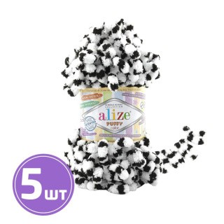 Пряжа ALIZE Puffy color (6451), мультиколор, 5 шт. по 100 г Пряжа ALIZE Puffy color (6451), мультиколор, 5 шт. по 100 г