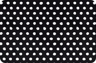 Плюш SWISS DOT CUDDLE, 48x48 см, 440 г/м2, 100% полиэстер, цвет: black/snow принт, Peppy