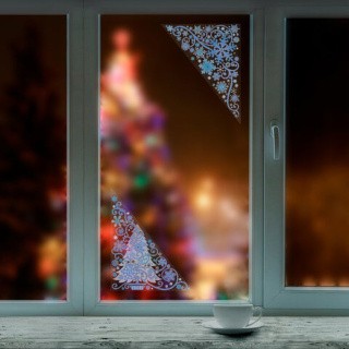 Украшение для окон и стекла «Узоры на окне 3»