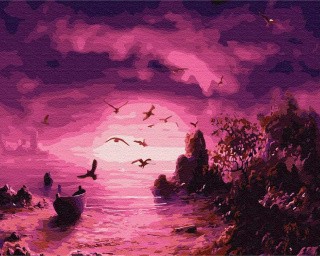 Картина по номерам «Розовый закат»