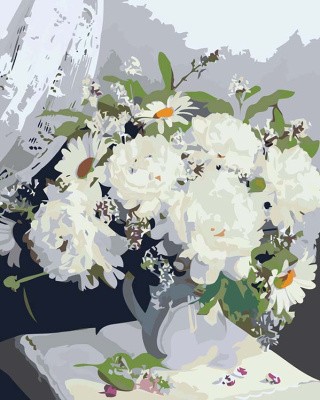 Картина по номерам «Белоснежный букет» Картина по номерам «Белоснежный букет»