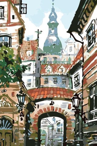 Картина по номерам «Уют старого города»