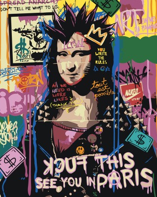 Картина по номерам «Pop Art Поп-арт: Мона Лиза панк»