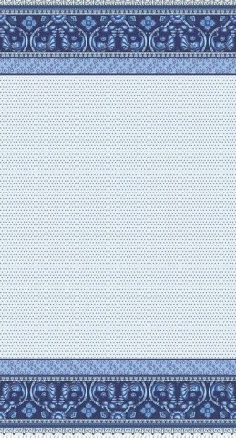 Ткань для пэчворка Лазурное Чудо Панель, 110 г/м², 60х110 см, 100% хлопок, цвет: голубой, принт, Peppy