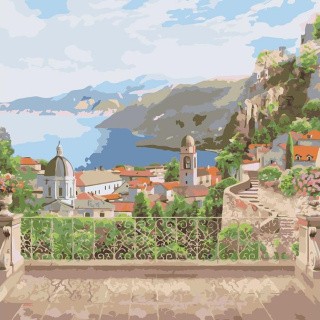 Картина по номерам «Вид на старый город»
