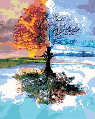 Картина по номерам «Сезоны» Картина по номерам «Сезоны»