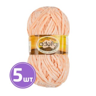 Пряжа Adelia DOLLY VELOUR (03), светло-бежевый, 5 шт. по 100 г