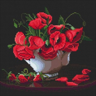 Алмазная вышивка «Алые маки» Алмазная вышивка «Алые маки»