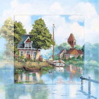 Рисунок на канве «Вид на пристань» Рисунок на канве «Вид на пристань»