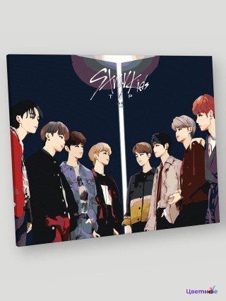Картина по номерам «Stray Kids Стрей Кидс KPOP кпоп: Аниме»