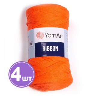 Пряжа YarnArt Ribbon (Риббон) (800), яркий апельсин, 4 шт. по 250 г Пряжа YarnArt Ribbon (Риббон) (800), яркий апельсин, 4 шт. по 250 г