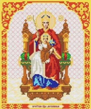 Рисунок на ткани «Божья Матерь Державная»