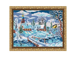 Рисунок на ткани «Зима»