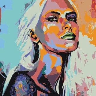 Картина по номерам «Яркая девушка» Картина по номерам «Яркая девушка»