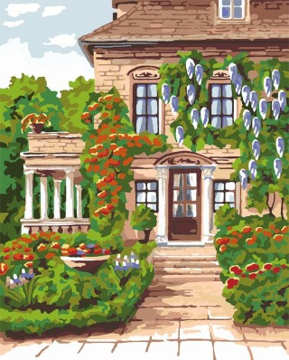 Картина по номерам «Усадьба с палисадником» Картина по номерам «Усадьба с палисадником»