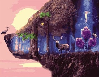 Картина по номерам «Сказочный медведь» Картина по номерам «Сказочный медведь»