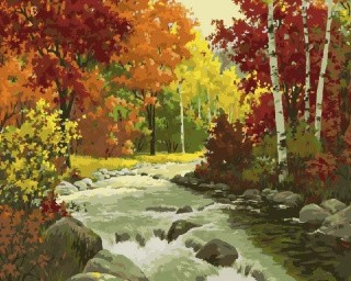 Картина по номерам по дереву RADUGA «Золотая осень»
