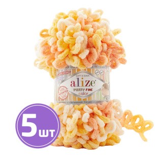 Пряжа ALIZE Puffy Fine color (Пуффи файн колор) (6467), мультиколор, 5 шт. по 100 г Пряжа ALIZE Puffy Fine color (Пуффи файн колор) (6467), мультиколор, 5 шт. по 100 г