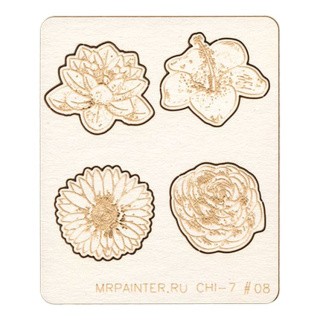 Чипборд «Цветы», 7х8,5 см, Mr.Painter Чипборд «Цветы», 7х8,5 см, Mr.Painter