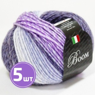 Пряжа SEAM BOOM (28705), бело-голубо-фиолетовый, 5 шт. по 50 г