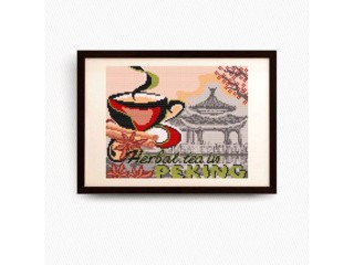 Рисунок на ткани «на травяной чай в Пекин»