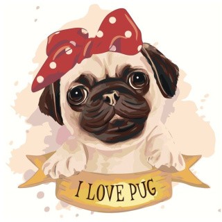 Картина по номерам «Милый щенок» Картина по номерам «Милый щенок»